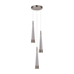 Sunnyvale Collection 3Light Chandelier Pearl Black and Smoke