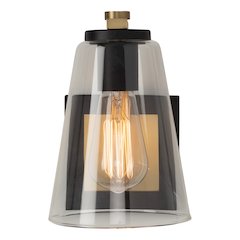 Treviso Collection 4Light Vanity Light, Black & Brass