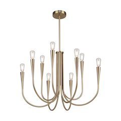 Bronte Collection 9Light Chandelier Brass