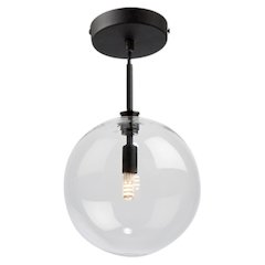 Pinpoint 1 Light SemiFlush Mount Black