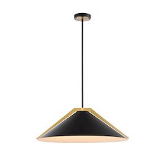 Baltic Collection 3Light Pendant Black and Brushed Brass