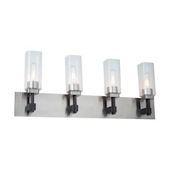 Arlington Collection 4Light Bathroom Vanity Fixture Satin Nickel