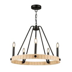 Perris 5 Light Chandelier Black