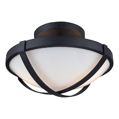 Cara Collection 2Light Flush Mount, Black