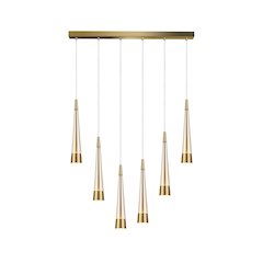 Sunnyvale Collection 6Light Island Light Brass