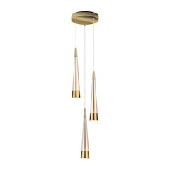 Sunnyvale Collection 3Light Chandelier Brass