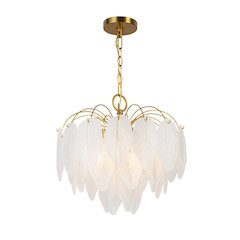 Alessia Collection 4Light Chandelier Brushed Brass