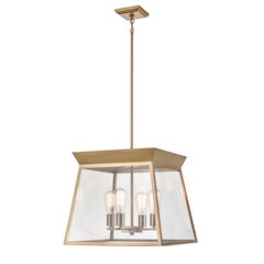 Lucian 4 Light Chandelier 18" Diameter Brushed Brass