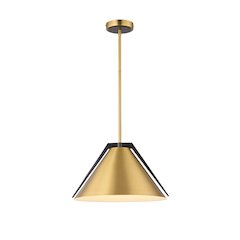 Baltic Collection 1Light Pendant Brass and black