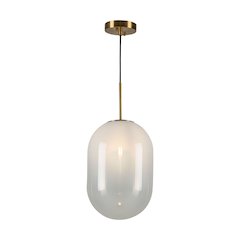 Vita Collection 1Light Pendant White and Brass