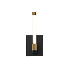 Infiniti Collection 1Light Integrated LED Sconce, Matte Black & Brass