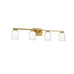 Saville Collection 4Light Bathroom Vanity Fixture Brass