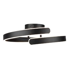 Sirius Collection Integrated LED SemiFlush Mount, Black