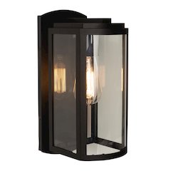 Lakewood Collection 1Light Exterior Wall Light, Matte Black