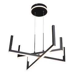 Silicon Valley Collection Integrated LED Chandelier, Black