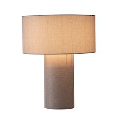 Moonlight Table Lamp - Cashmere Gray Linen Shade, Dimmer Switch