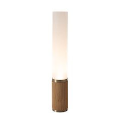 Tambo Cylindro, 29" Accent Table Lamp, Natural Ash, Weathered Brass, Frosted