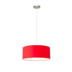 Stretch Pendant, Crimson Red , Satin Nickel