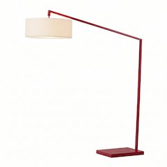 Stretch 87"H 1-Light Arc Lamp,Crimson Red Body, for Living Room or Bedroom
