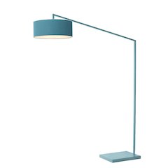 Stretch 87"H 1-Light Arc Lamp, Pool Blue & Body, for Living Room or Bedroom