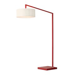Stretch 75"H 1-Light Chairside Arc Lamp,Crimson Red Body