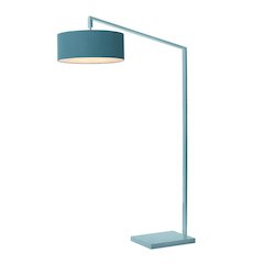 Stretch 75"H 1-Light Chairside Arc Lamp, Pool Blue & Body