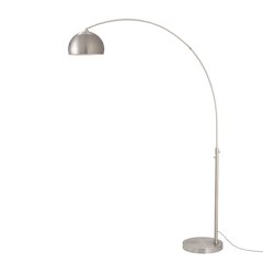 Float Half Dome 92" Arc Lamp - Satin Nickel Steel, Satin Nickel Steel Base