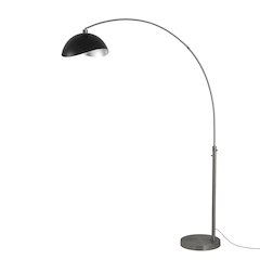Luna Bella 92" Arc Lamp - Black Nickel, Black Nickel Base, Matte Black/Silver