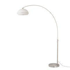 Simple Morelli 85" Arc Lamp - Satin Nickel, Steel Base, Lucite, Dimmable