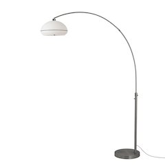 Simple Morelli 92" Arc Lamp - Black Nickel, Black Nickel Steel Base, Black