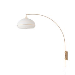 Morelli Wall Mounted Arc Lamp - Weathered Brass, Brass Steel Base, White Lucite