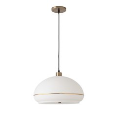 Morelli Pendant - Weathered Brass Steel, Weathered Brass Steel Base, White