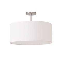 Stretch Semi Flush Mount - Satin Nickel Steel,Dimmable
