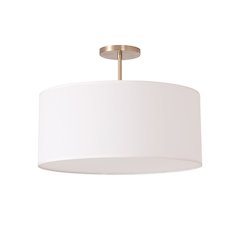 Stretch Semi Flush Mount - Weathered Brass Steel,Dimmable