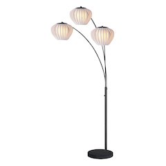Bloom 3-Light Arc Floor Lamp, Black Nickel