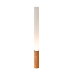 Tambo Cylindro, 60" Accent Floor Lamp, Natural Ash, Weathered Brass