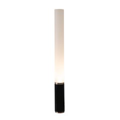 Tambo Cylindro 60" Accent Floor Lamp - Black Oak, Satin Nickel, Frosted Acrylic