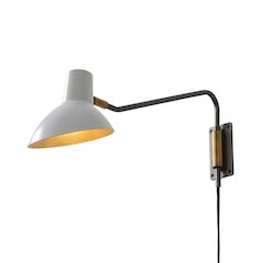Swing Wall Light - Matte White and Gunmetal