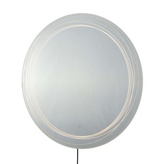 Mojave 36" Round Backlit LED Wall Mirror - Chrome