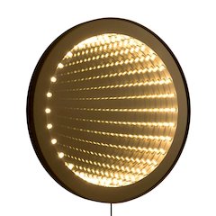 Original 1972 Carnival Round LED Infinity Wall Mirror