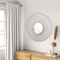 Sunburst 36" Round Wall Mirror (set of two)