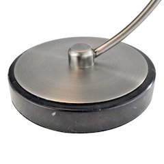 Luna Bella Table Lamp - 28", Antique Nickel, Matte Black/Silver-Leaf Shade