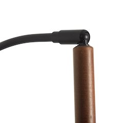 Lodi Wall Sconce - Matte Black & Walnut, Plug-in