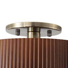 Tambo Semi-Flush Mount Ceiling Light - Dark Walnut 7.25" Diameter