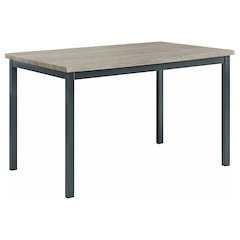 Grey and Black Casual Rectangle Dining Table
