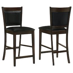 Casual Espresso Counter Height Stools (Set of 2)