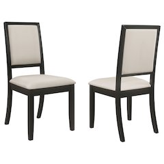 Transitional Two-tone Side Chairs (Set of 2)