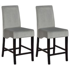 Contemporary Dark Grey Counter Stools (Set of 2)