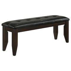 Cappuccino Tufted Dining Bench