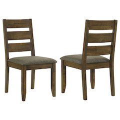 Upholstered Ladderback Dining Chairs (Set of 2)